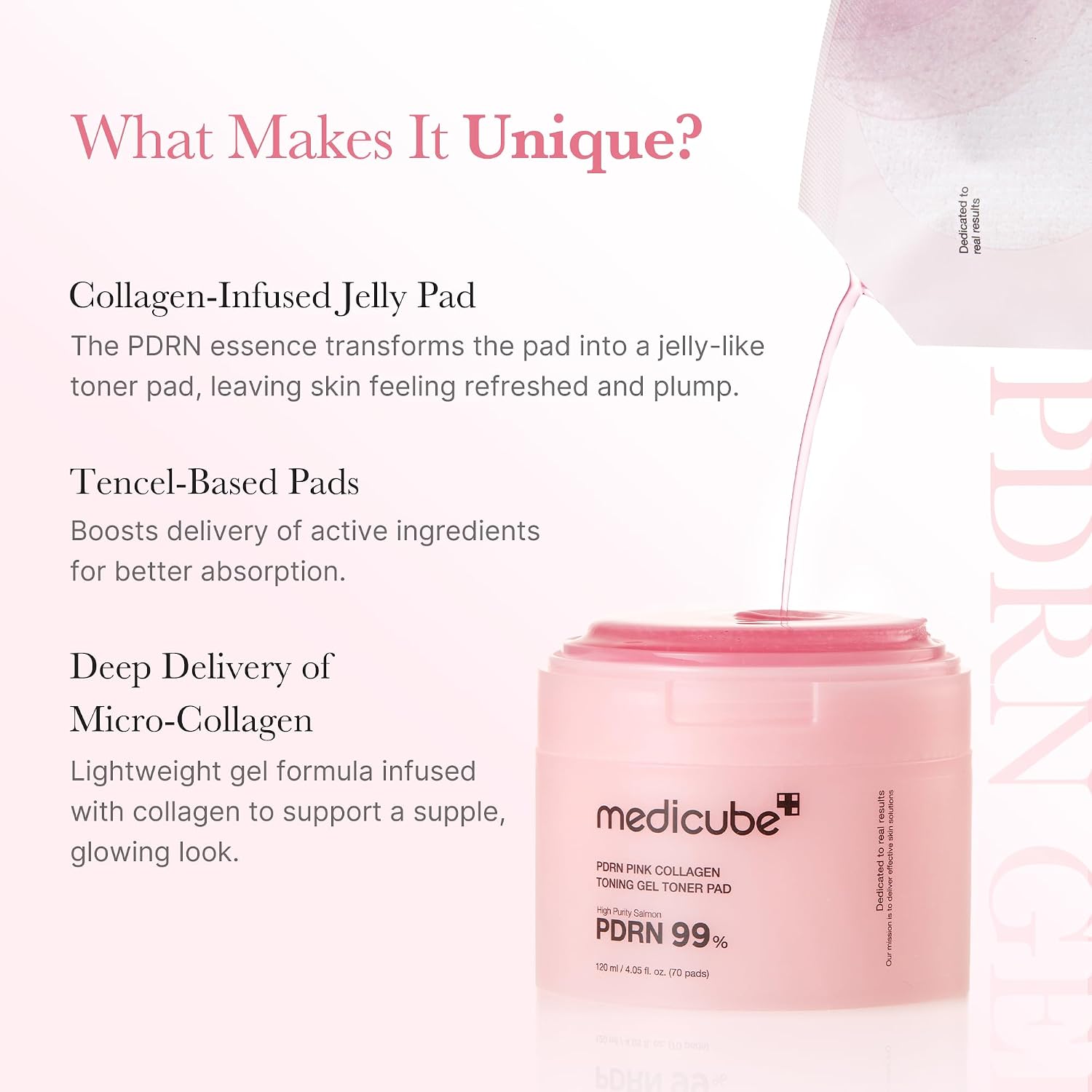 PDRN Soothing Care Duo: Salmon DNA Pink Collagen Jelly Pad and PDRN Jelly to Foam Cleanser | Gentle but Powerful Cleanser and Toner Pad for Radiant, Balanced Skin