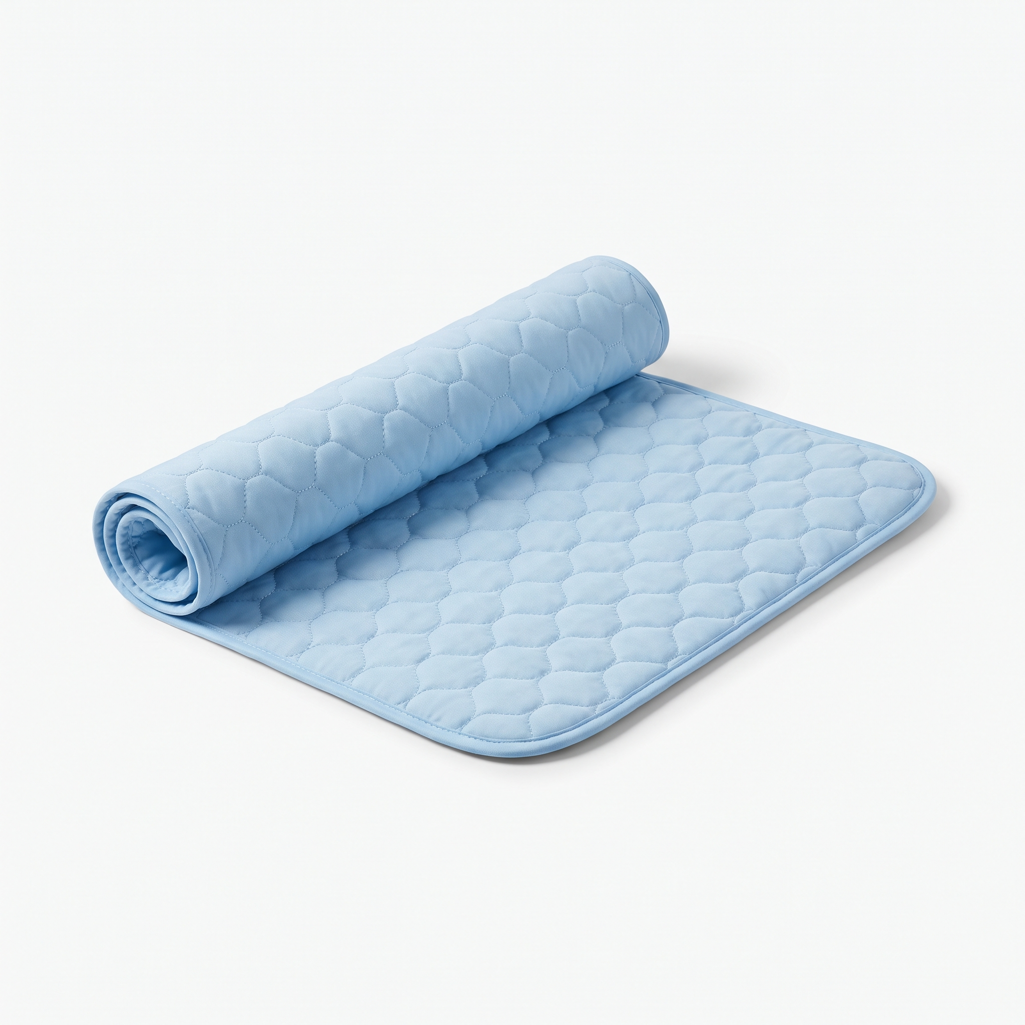 Cooling mat rolled up, foldable and portable